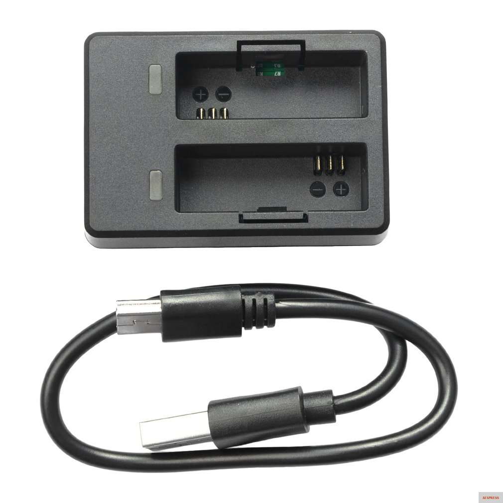 Фото Батарея Зарядное устройство с двумя слотами & usb кабель двойной светодиодный