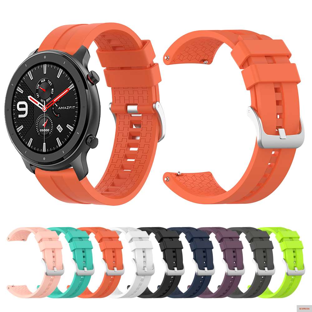 Фото 22 мм ремешок для часов подходит Huami Amazfit Bip lite 47 новый спортивный GTR браслет|Ремешки