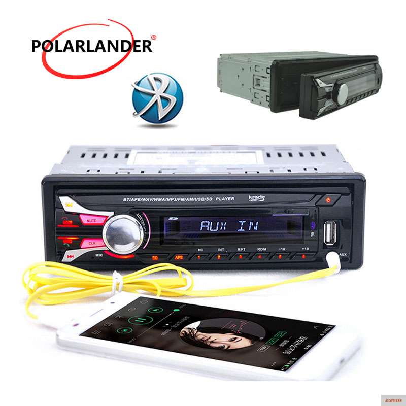 Фото Автомагнитола автомобильное радио Кассетный плеер аудио bluetooth MP3 Съемная