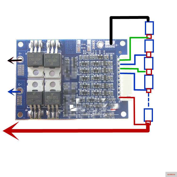 Фото 3S 10S Φ 6S 7S 8S 20A BMS PCM 18650 Защитная плата литий ионной батареи 36 В LiPo для 103450 17500 16670