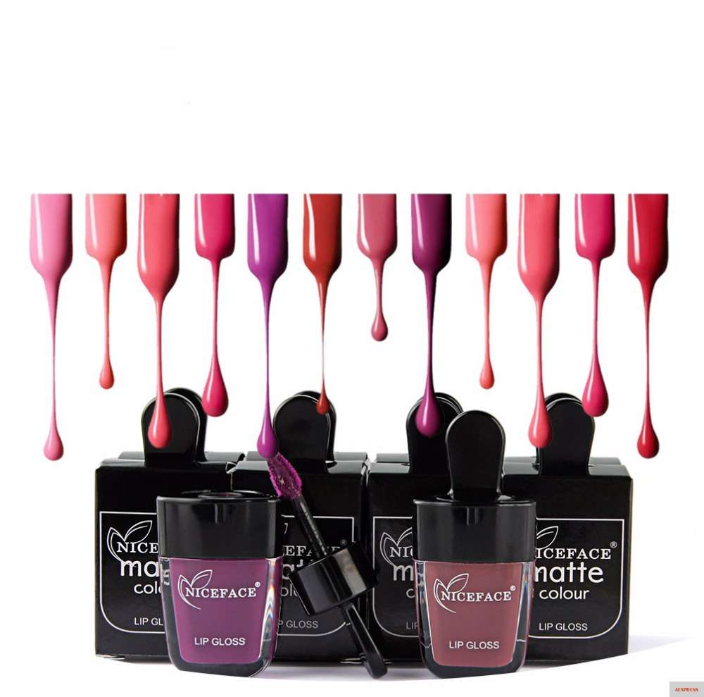 Фото Водостойкий блеск для губ 12 цветов|gloss lot|lipstick redmatte nude lipstick |