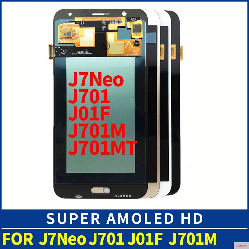 Фото ЖК дисплей OLED J701F для Samsung Galaxy J7 Neo J701M сенсорный экран с дигитайзером в сборе