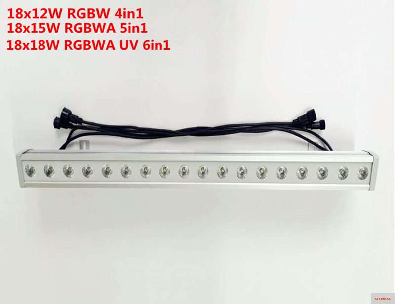 Фото IP65 водонепроницаемая светодиодная настенная стирка 18x9 Вт 18x12 18x15 18x18 RGBWA UV 6in1