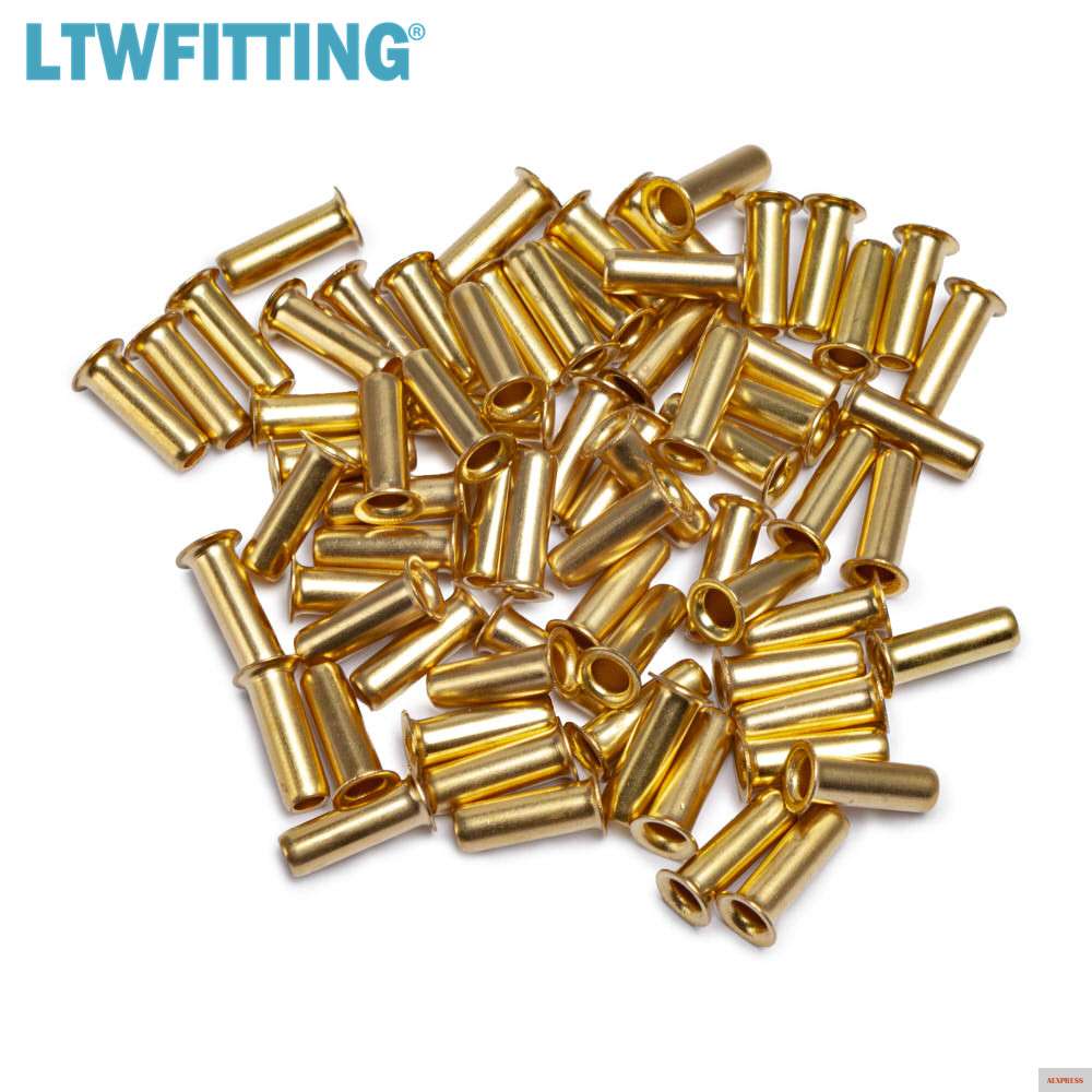 Фото Латунная компрессионная вставка LTWFITTING 1/4 дюйма латунный Компрессионный фитинг |